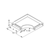 Kábeltálca 90° idom 100mm x 110mm-mag. 90° szalaghorganyzott acél RES 110100 Niedax